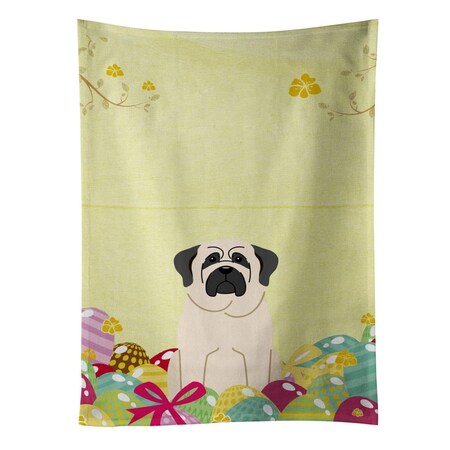 Carolines Treasures Easter Eggs Mastiff White Kitchen Towel BB6017KTWL
